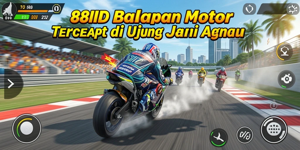 Gameplay mendebarkan balapan motor di 88ID.