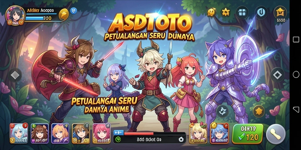 Menampilkan gameplay seru ASDTOTO dengan karakter Anime.