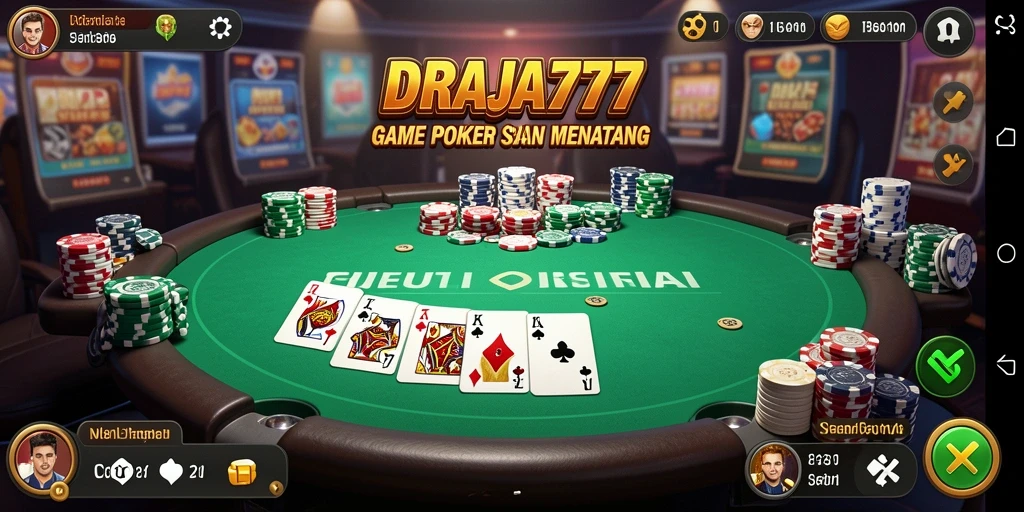 Tangkapan layar DRAJA777 menampilkan aksi poker yang mendebarkan.