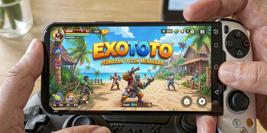 Tampilan gameplay EXOTOTO yang menantang dalam mengelola bisnis.
