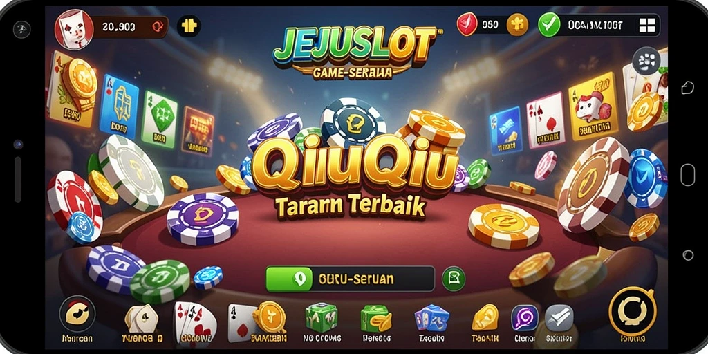 Screenshot JEJUSLOT menampilkan gameplay seru QiuQiu.