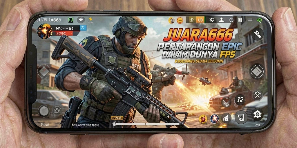 Screenshot gameplay JUARA666 dengan aksi tembak-menembak intens.