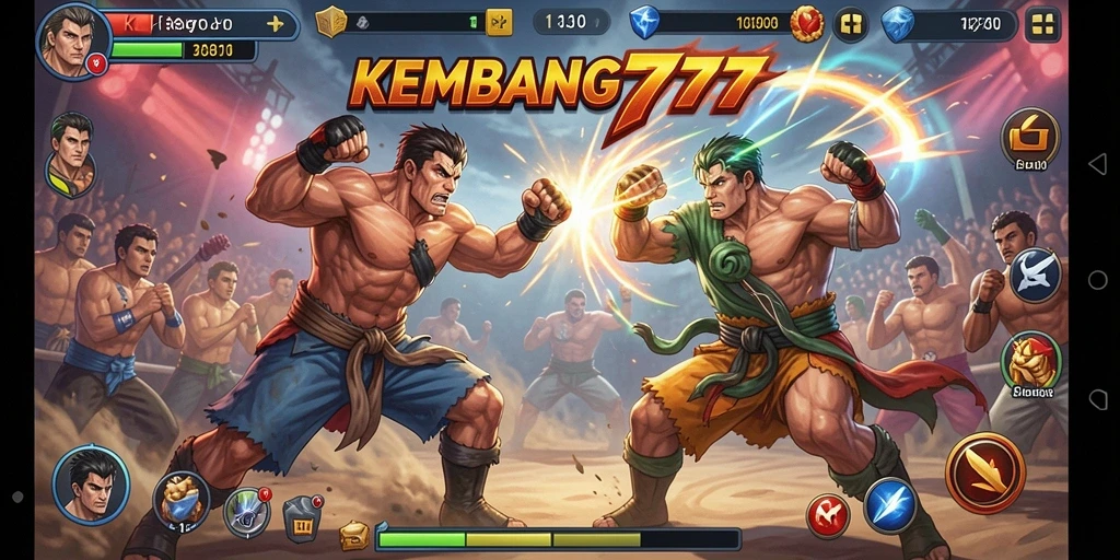 Tampilan aksi seru dalam gameplay KEMBANG777 yang menegangkan.