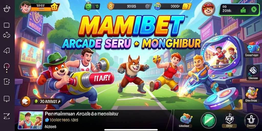 Screenshot gameplay MAMIBET menampilkan keseruan level Arcade yang menantang.