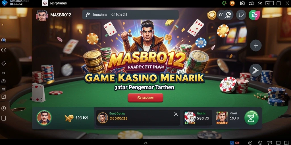 Tampilan gameplay yang mengasyikkan dari MASBRO12 di kasino virtual.