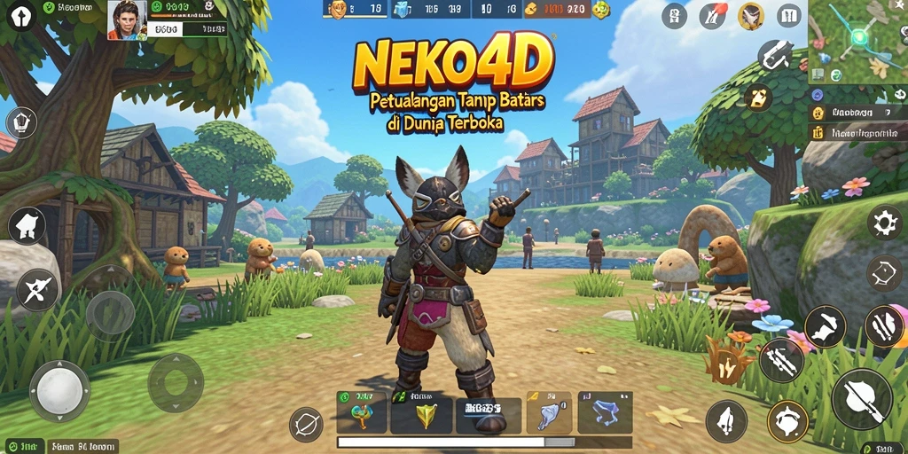 Tampilan gameplay NEKO4D yang menakjubkan di dunia terbuka.