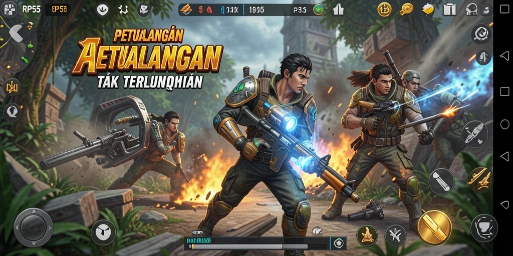 Tampilan gameplay RP55 yang penuh aksi dan menegangkan.