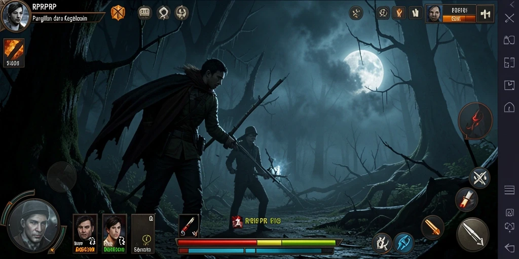 Screenshot menampilkan suasana mencekam dari gameplay RPRPRP.