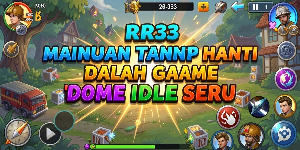 Tampilan gameplay seru dari RR33 yang penuh warna.