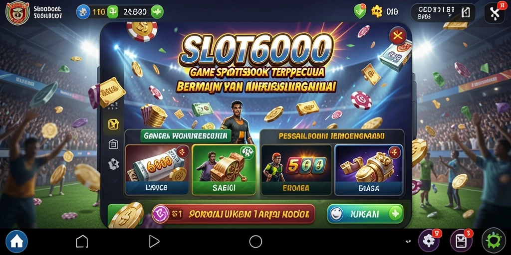 Tampilan menarik dari gameplay Sportsbook SLOT6000.