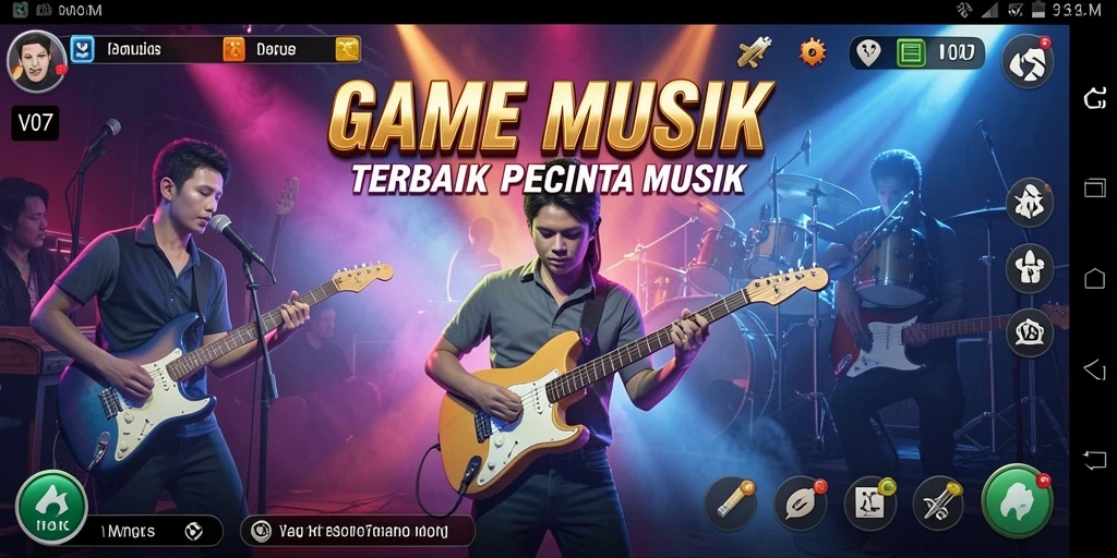 Tampilan gameplay V07 yang menarik saat bermain musik.